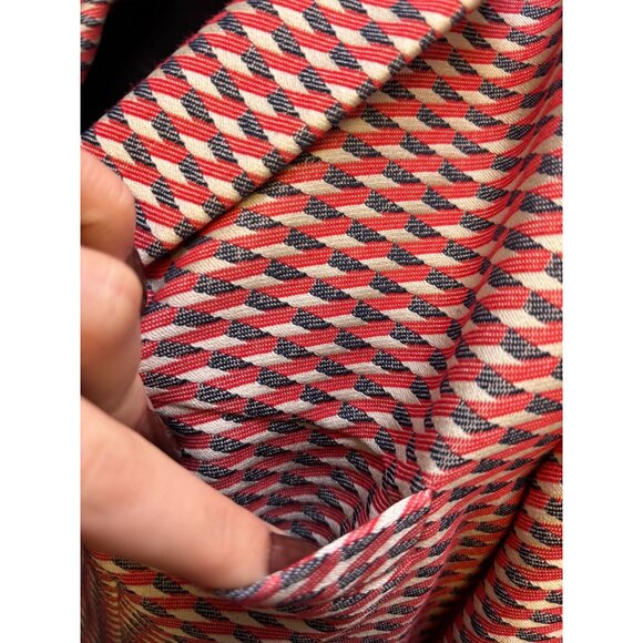 Armani Collezioni Print Suit Jacket Red & Black Size 6 - Picture 5 of 10